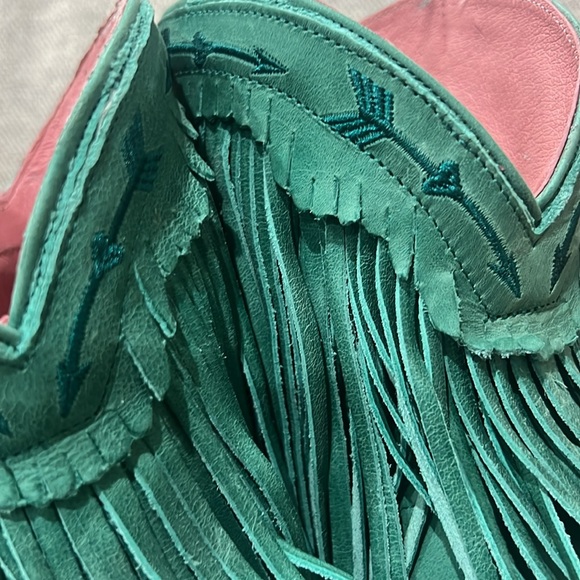 Junk Gypsy by Lane Spit fire fringe booties size 8.5 nwb - Picture 4 of 9